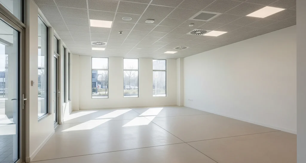 Fire and life-safety system pre-provision with alarm interfaces and CCTV routing in CAT A fit out.